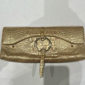 DKNY Gold Leather Clutch